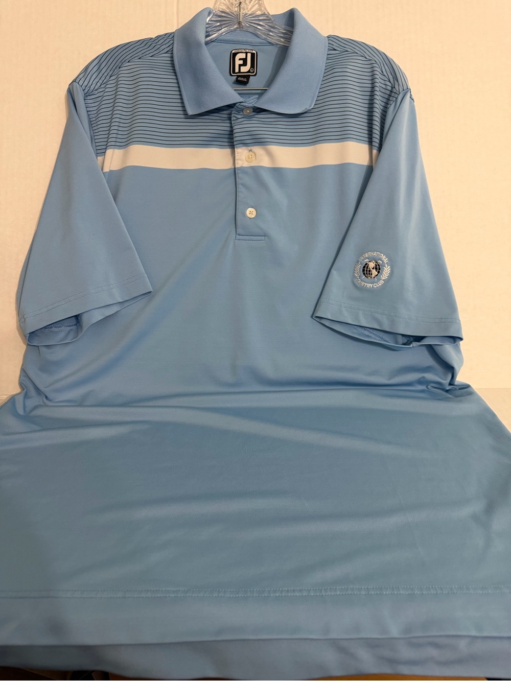 FootJoy Athletic Fit “International Country Club” Blue Polo Shirt